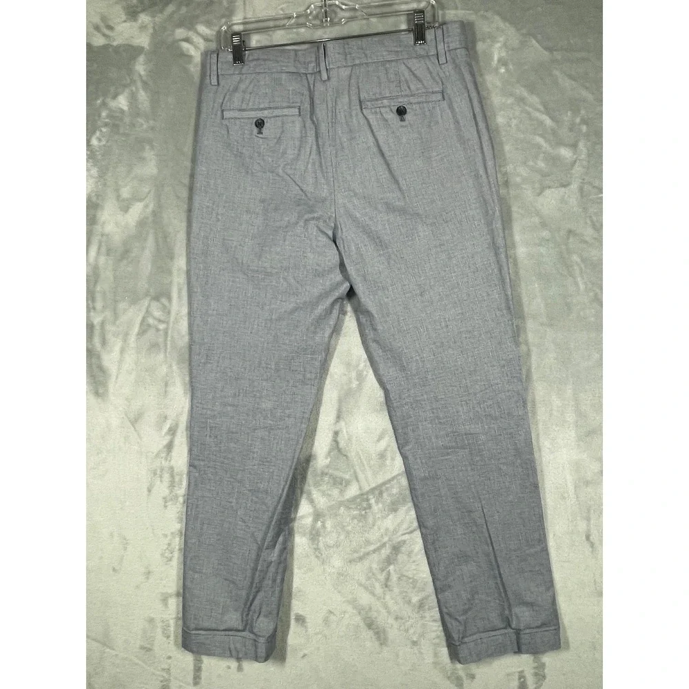 Banana Republic Slim Fit Chino Pants Light Blue Textured Cotton Blend 32x30 NEW